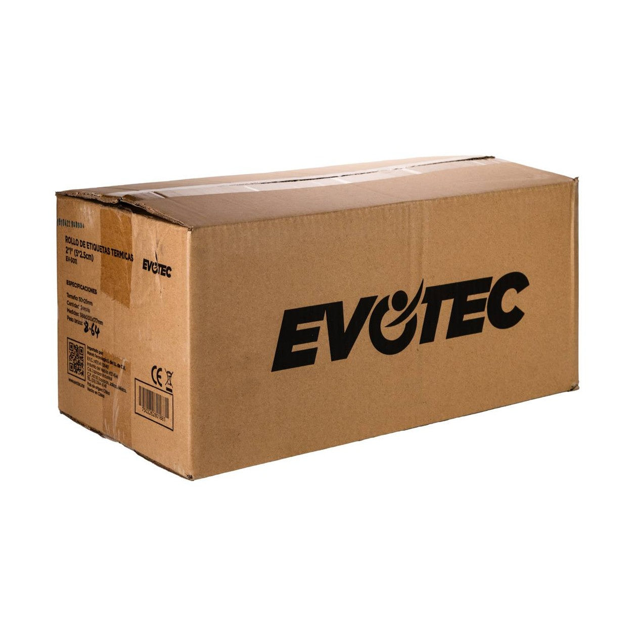 EVOTEC CAJA CON 24 ROLLOS DE ETIQUETAS TERMICAS 2X1 PULGADAS EV-3011C
