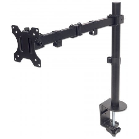 461542 SOPORTE DE ESCRITORIO PARA MONITOR SOPORTA MONITORES DE 13 A 32 PULGADAS, HASTA 8 KG, MOVIMIENTO DE BRAZOS DE DOBLE ARTICULACIÓN, NEGRO
