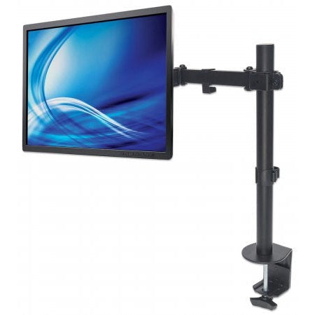 461542 SOPORTE DE ESCRITORIO PARA MONITOR SOPORTA MONITORES DE 13 A 32 PULGADAS, HASTA 8 KG, MOVIMIENTO DE BRAZOS DE DOBLE ARTICULACIÓN, NEGRO