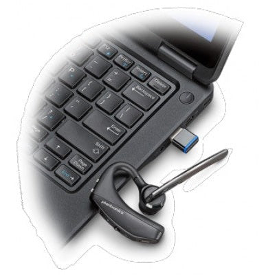POLY VOYAGER 5200 UC, BLUETOOTH PARA MOVILES Y COMPUTADORAS, INCLUYE ESTUCHE DE CARGA Y ADAPTADOR BLUETOOTH