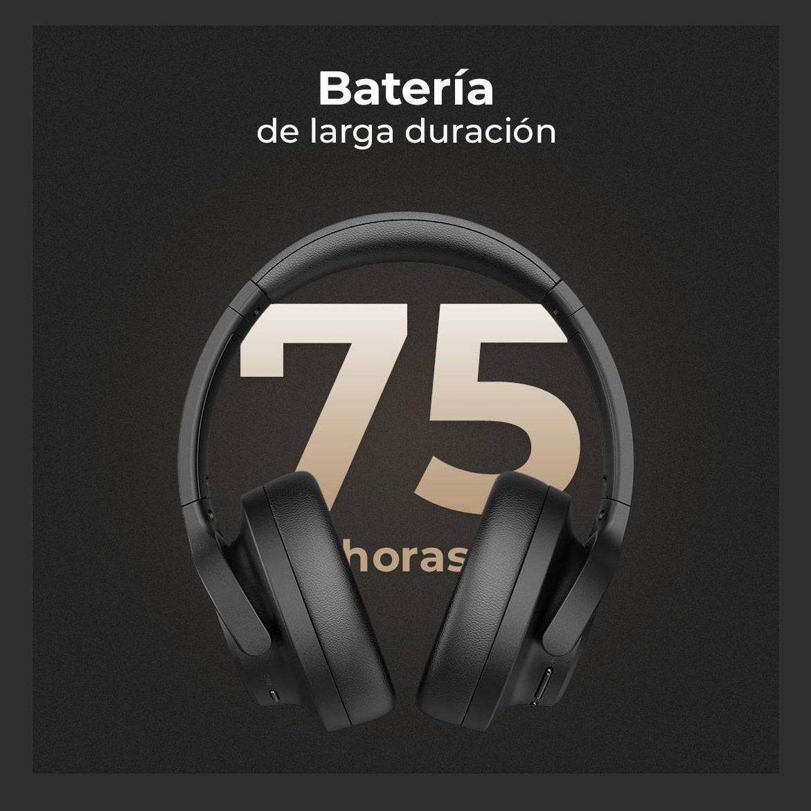 AUDÍFONOS INALÁMBRICOS BLUETOOTH HYPE EPIC HP750 ACTECK ELITE SERIES CANCELACIÓN DE RUIDO ACTIVO HIBRIDO, DURACIÓN DE BATERÍA HASTA 75H