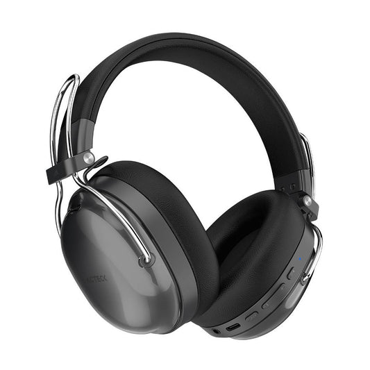 AUDÍFONOS INALÁMBRICOS BLUETOOTH LUXE PURE HP730 ACTECK ELITE SERIES CANCELACIÓN DE RUIDO ACTIVO HIBRIDO, COLOR NEGRO. AC-940870