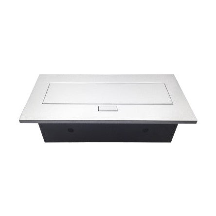 CAJA DE MESA, RJ45 CAT 6, HDMI, USB V2.0, NEMA 5-15R, PLATA, BROBOTIX 171224