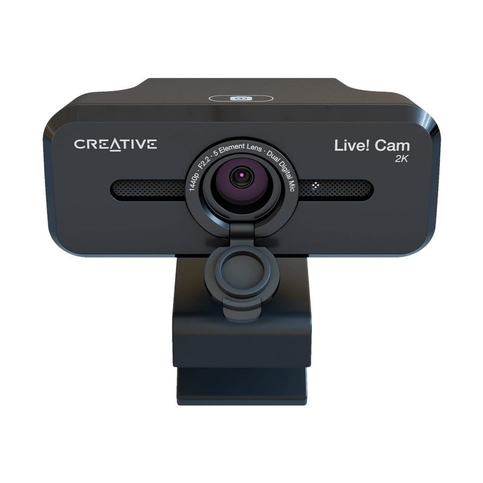 CÁMARA WEB CREATIVE WEBCAM 2K QHD 4X DIGITAL ZOOM CON MICROFONO - USB - VF09000 V3