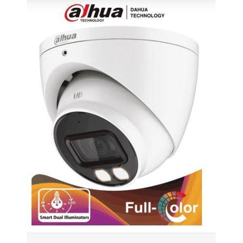DAHUA HAC-HDW1239TN-IL-A - CAMARA DOMO DE 2 MP/DUAL INTELIGENTE+FULL COLOR/ 2.8 MM/ 107°/ MICROFONO/ WDR REAL DE 130 DB/ 40 MTS IR/ IP67