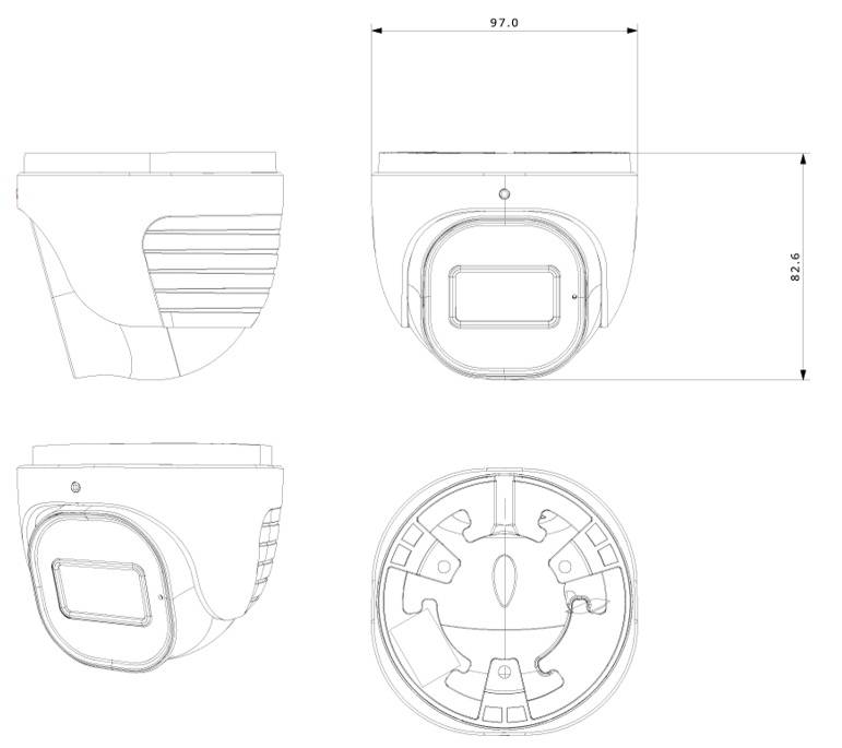 CÁMARA DOMO IP PROVISION-ISR DH-320IPSN-28 , 1920 X 1080 PIXELES, 2 MP