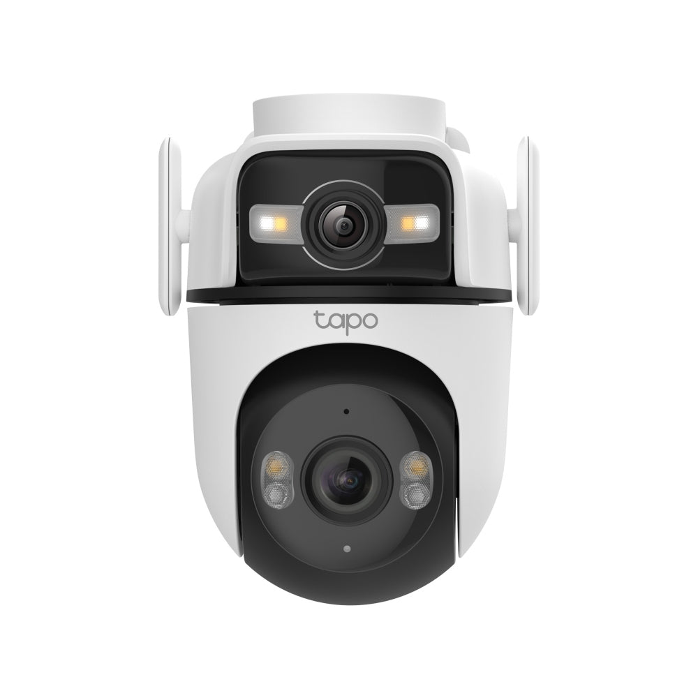 CÁMARA DE SEGURIDAD EXTERIOR CON DOBLE LENTE Y FUNCIÓN PAN/TILT
