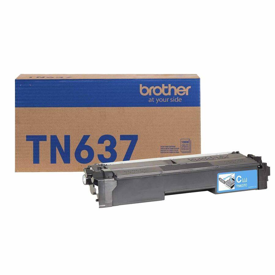 TÓNER BROTHER VALOR TN637C CIAN, RENDIMIENTO APROXIMADO 10,000 PÁGINAS, COMPATIBLE CON HLL8570CDW, MFCL8970CDW