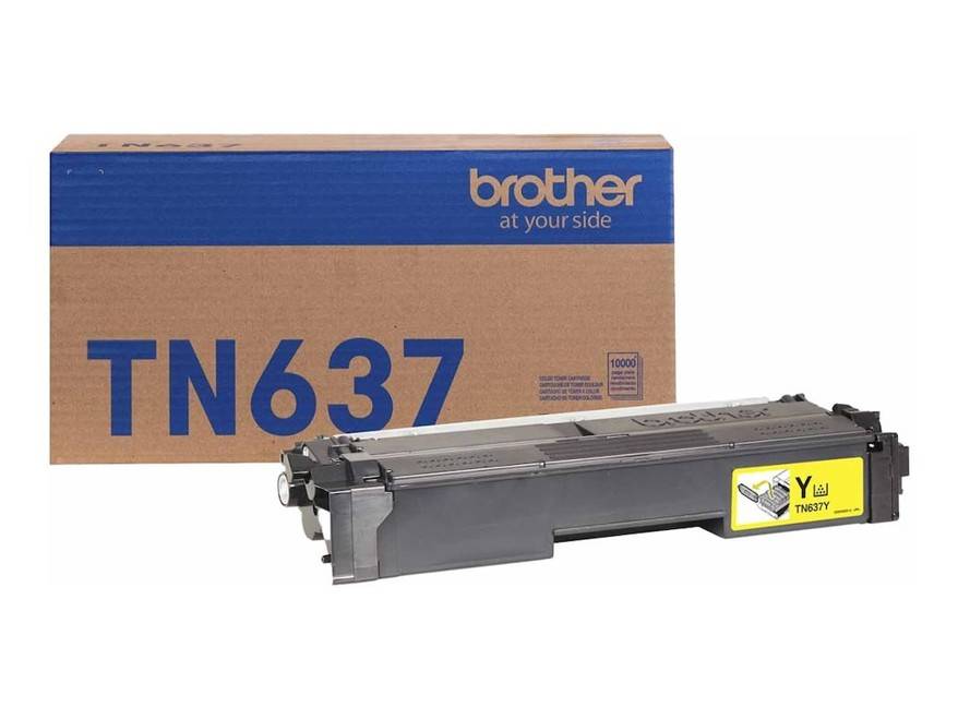 TÓNER BROTHER VALOR TN637Y AMARILLO, RENDIMIENTO APROXIMADO 10,000 PÁGINAS, COMPATIBLE CON HLL8570CDW, MFCL8970CDW