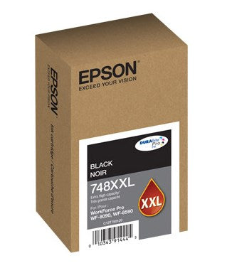 CARTUCHO DE TINTA NEGRO EPSON T748XXL120-AL, EXTRA ALTA, RENDIMIENTO PROMEDIO DE 10,000 PAG, CAPACIDAD DE 200ML, COMPATIBLE PARA WORKFORCE PRO WF-6590 Y WO