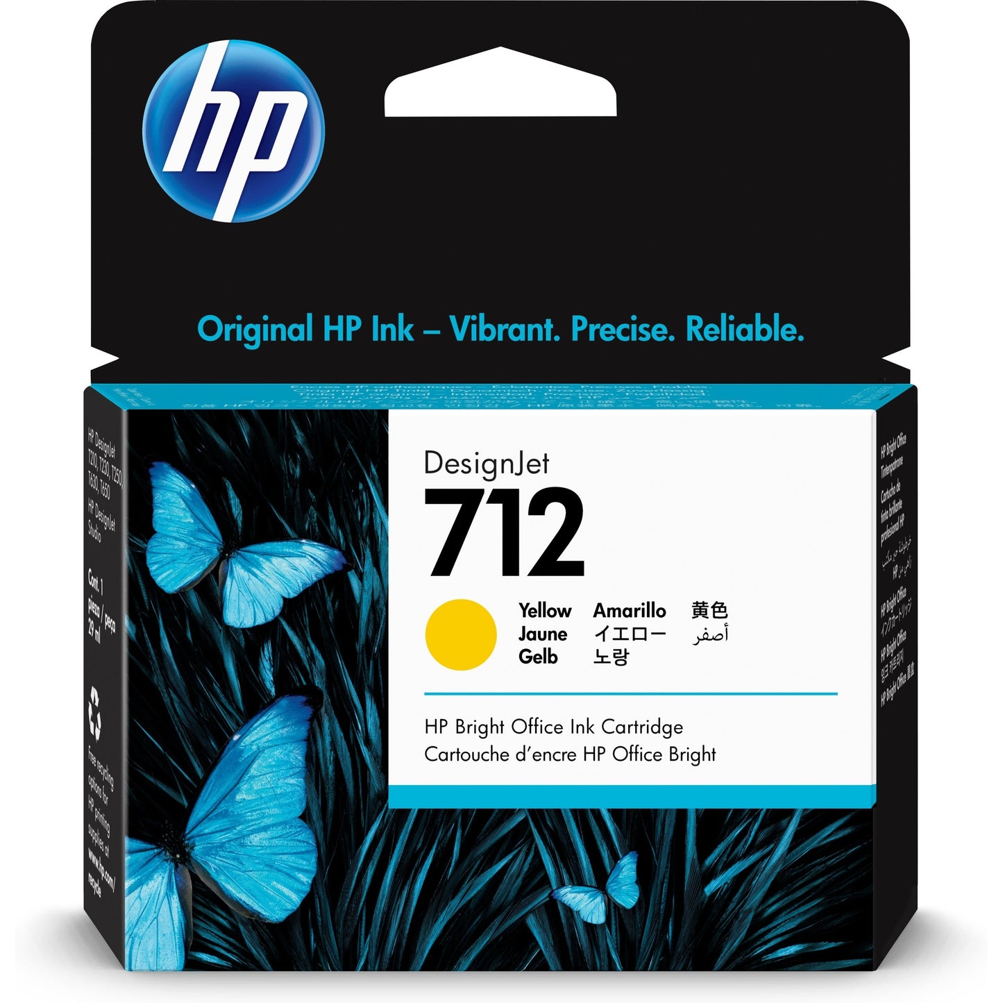 TINTA HP 712 3ED69A, AMARILLO, 29ML