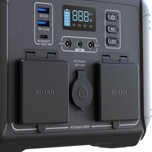POWER STATION FORZA TITAN 300W(FPP-T300), COLOR NEGRO CON AZUL, CAPACIDAD 236.25WH