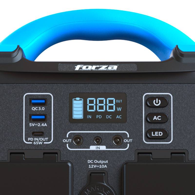 POWER STATION FORZA TITAN 300W(FPP-T300), COLOR NEGRO CON AZUL, CAPACIDAD 236.25WH