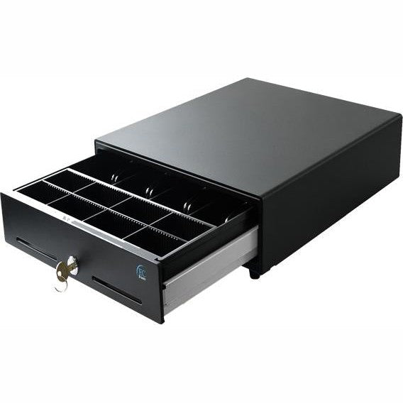 CAJÓN DE DINERO EC LINE EC-5100II-BLACK, NEGRO, ACERO, 8, 4, LLAVE