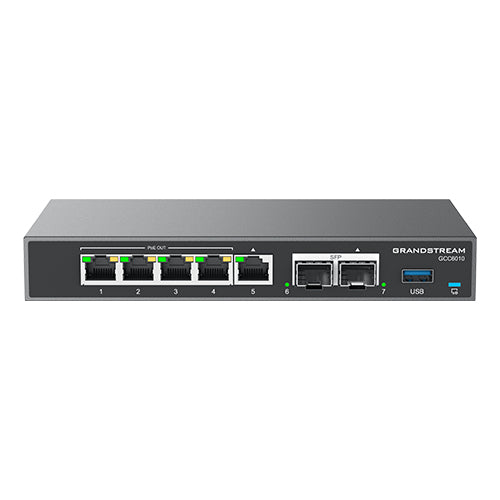 GRANDSTREAM (GCC6010) ES UN EQUIPO TODO EN UNO PARA EMPRESAS QUE INTEGRA FIREWALL, ROUTER VPN, SWITCH POE Y PBX IP