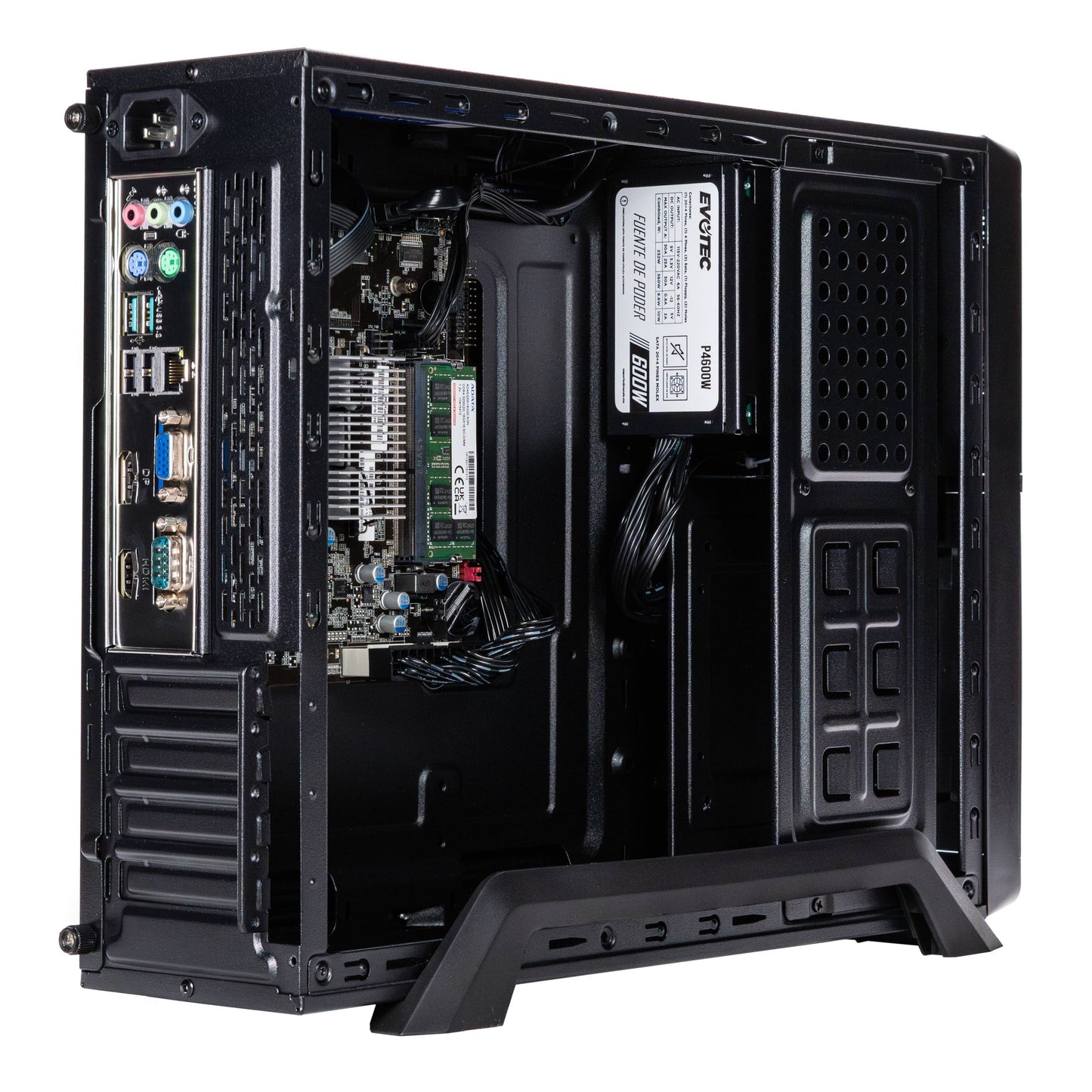 COMPUTADORA EVOTEC INTEL CELERON N100, 16GB, SSD 480GB, KIT TECLADO & MOUSE & BOCINAS, WIN 11 PRO PRUEBA