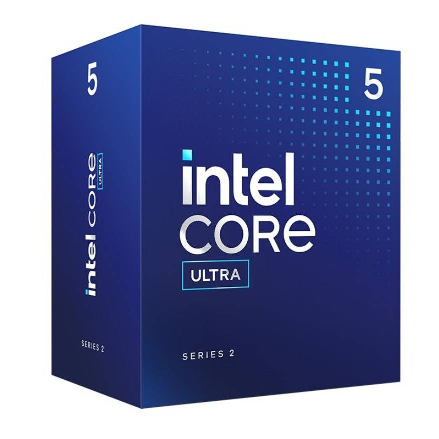 PROCESADOR INTEL CORE ULTRA 5 DE 4.9 GHZ, 10 NÚCLEOS (6P + 4E), 23 TOPS (IA), SOCKET LGA 1851 CON GRÁFICOS Y DISIPADOR.