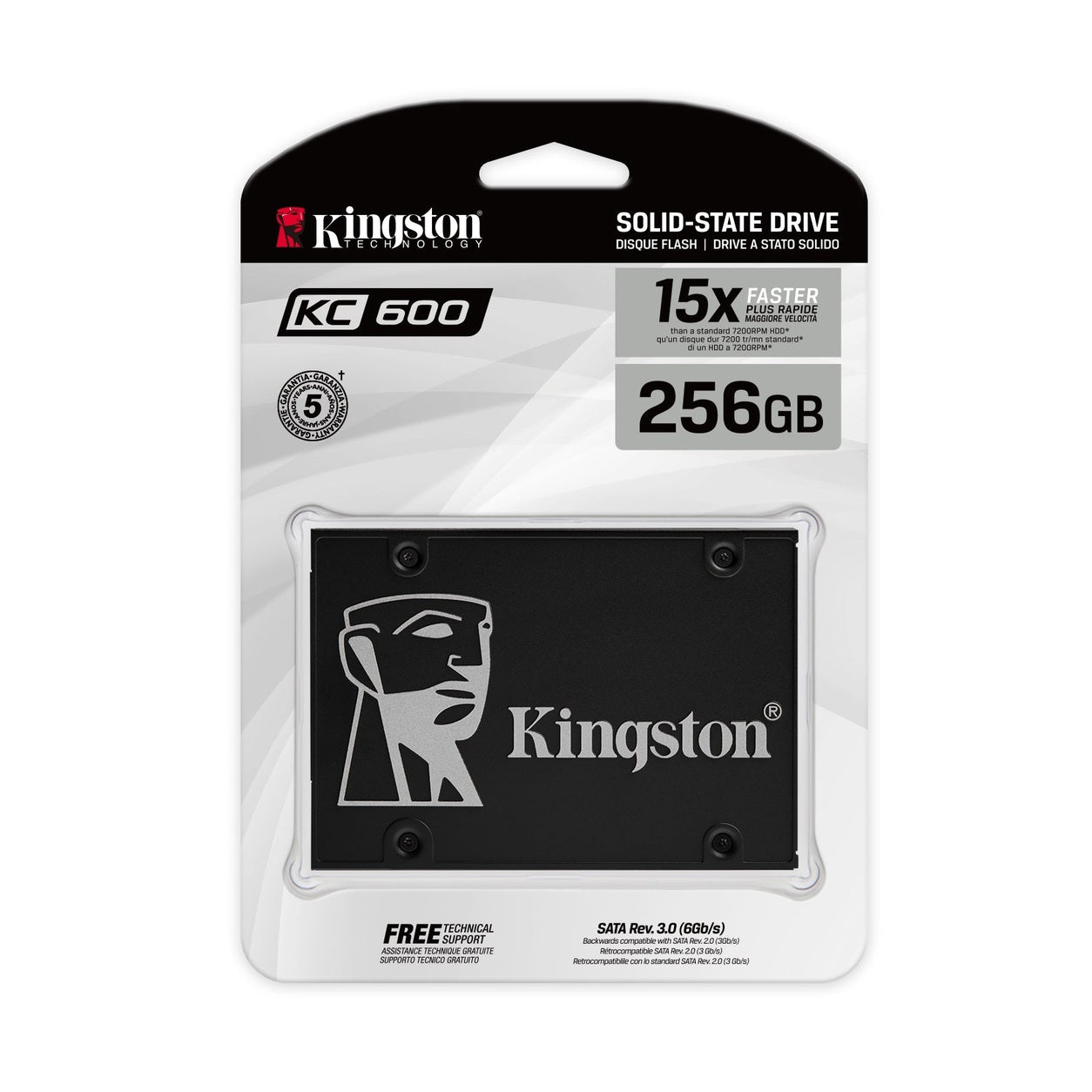 UNIDAD DE ESTADO SOLIDO KINGSTON KC600 256GB SATA3 2.5 R. 550MB/S W.500MB/S