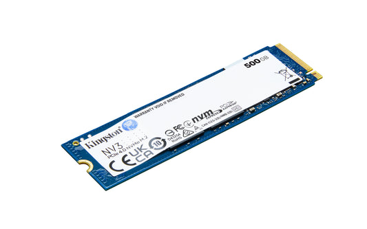 UNIDAD DE ESTADO SOLIDO KINGSTON NV3 500GB M.2 2280 NVME PCIE GEN 4X4 R.5000MB/S W.3000MB/S