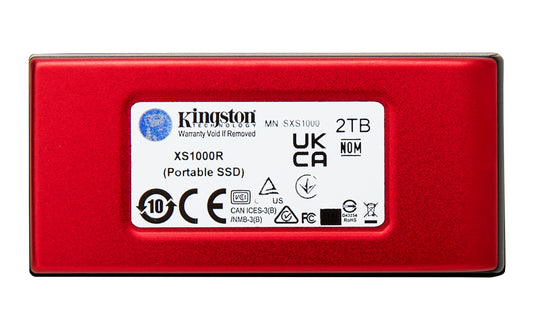 UNIDAD DE ESTADO SOLIDO EXTERNO KINGSTON SXS1000R 2TB USB-C 3.2 GEN 2 R.1050MB/S W.1000MB/S ROJO