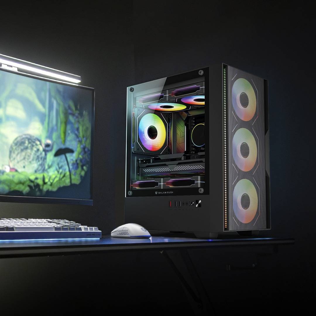 GABINETE GAMER MINI TORRE NITROX EDGE PRO AIRCOOL 4900C