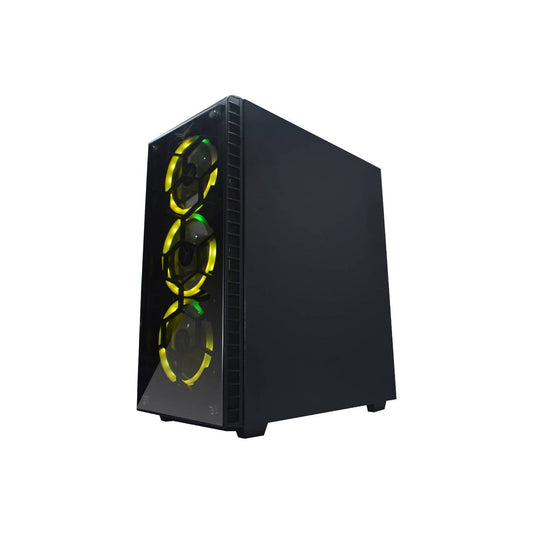 GABINETE GAMING NACEB TECHNOLOGY HYDRA CRYSTAL CASE NA-0602,ATX, NEGRO