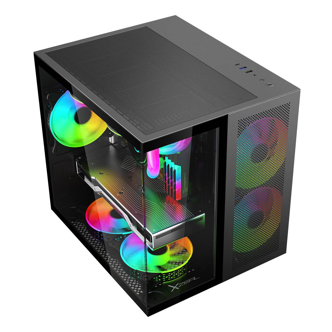 GABINETE CUBO GAMER CXI1 NEGRO. XZGAMC1B