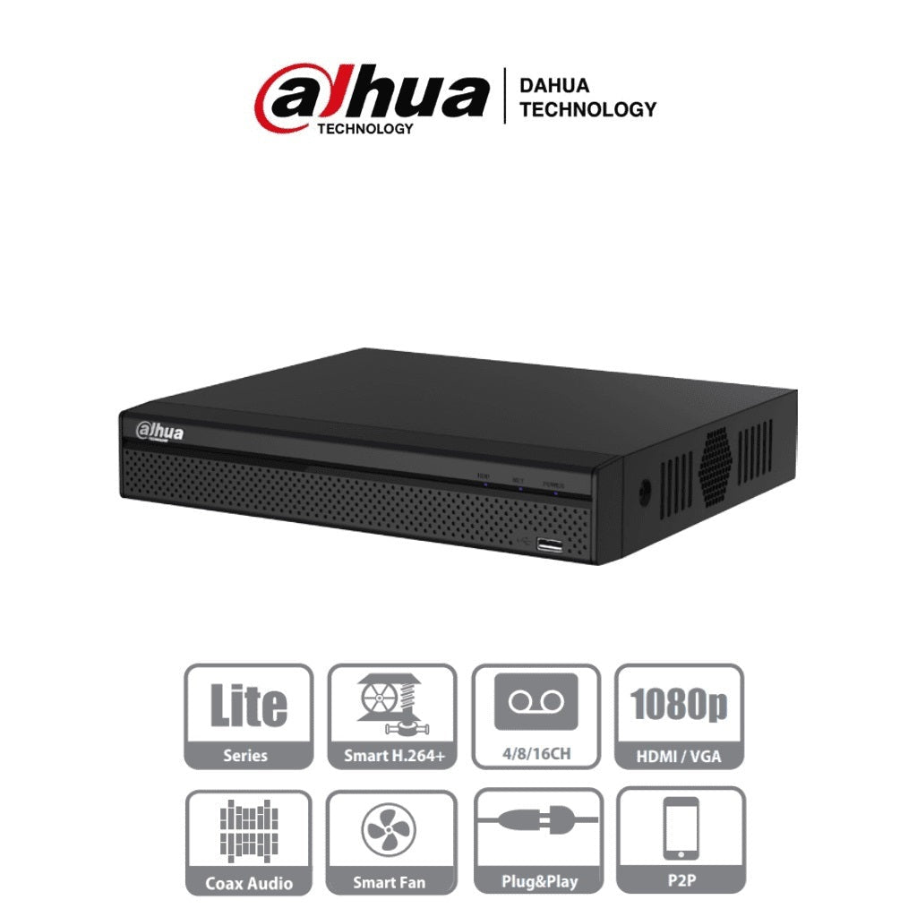 DVR DAHUA TECHNOLOGY XVR5116HS-S2, H.264+, 16, 4 MP