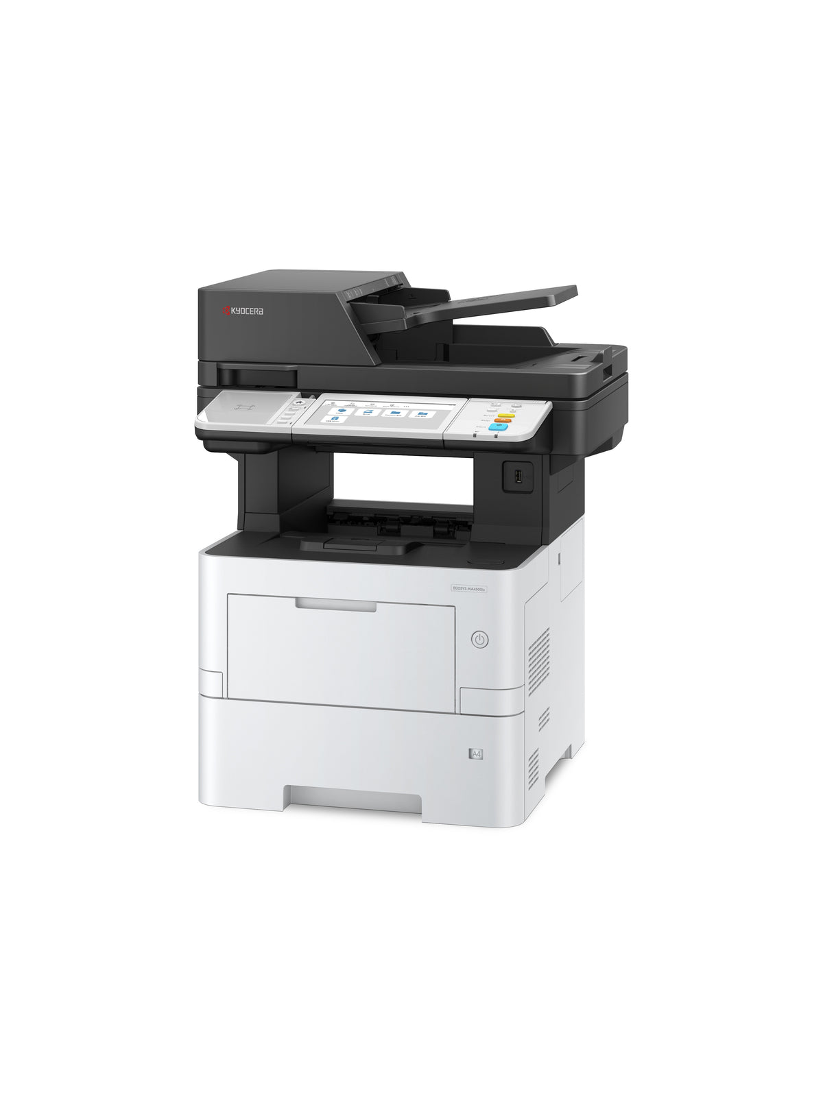 MULTIFUNCIONAL MONOCROMÁTICO LÁSER KYOCERA ECOSYS MA4500IX,47PPM,1200X1200DPI, IMPRIME/COPIA/ESCANEA CAMA PLANA TAMAÑO OFICIO A4, DÚPLEX ESTÁNDAR, SUSTITUT