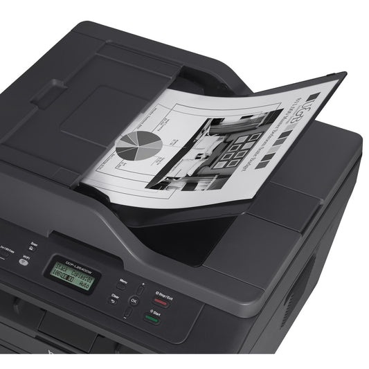 MULTIFUNCIONAL LASER MONOCROMÁTICO BROTHER DCPL2540DW, 30 PPM, IMPRESIÓN DÚPLEX, WIFI/LAN, CAMA PLANA TAMAÑO CARTA, ADF HASTA 35 HOJAS