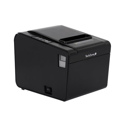 IMPRESORA TERMICA TECHZONE TZBE102 DE 80MM, VEL DE 250MM/S, 203 DPI´S, USB-SERIAL-RJ45-RJ11, CORTADOR AUTOMATICO, 1 AÑO DE GARANTÍA