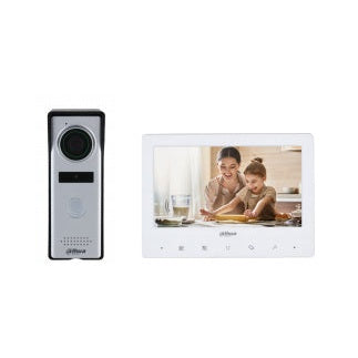 DAHUA KTA02 - KIT DE VIDEOPORTERO ANALÓGICO CON MONITOR DE 7" Y FRENTE DE CALLE, IP66. CONTROLA HASTA 2 FRENTES DE CALLE Y 3 MONITORES