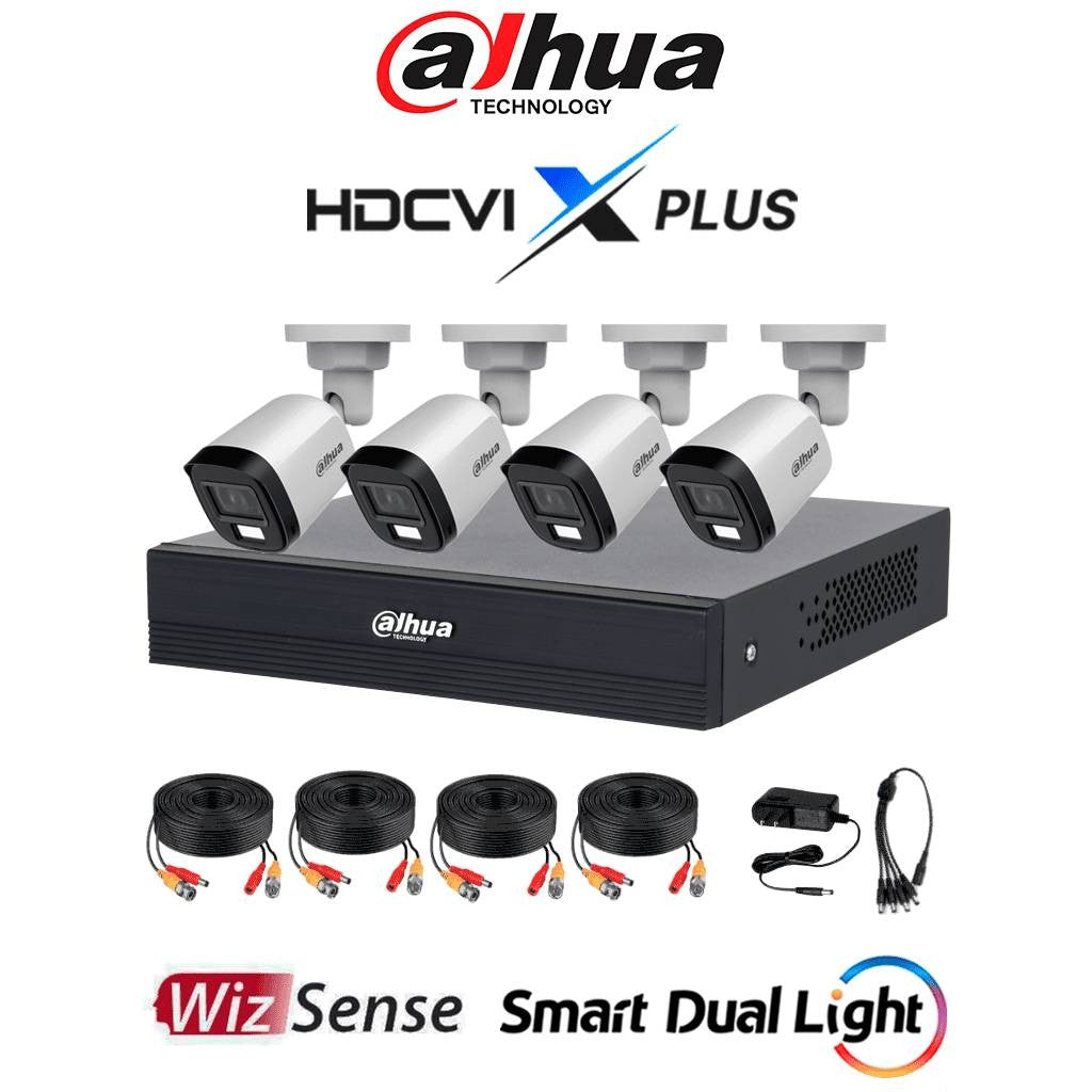 KIT DE VIDEOVIGILANCIA DAHUA 4 CANALES KIT DE 4 CH 2MP KITXVR1B04-I/T/4-B1A21N
