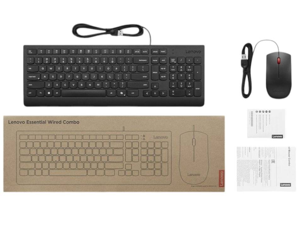 LENOVO KIT TECLADO + MOUSE ESSENTIAL ALAMBRICO 4X31R64424