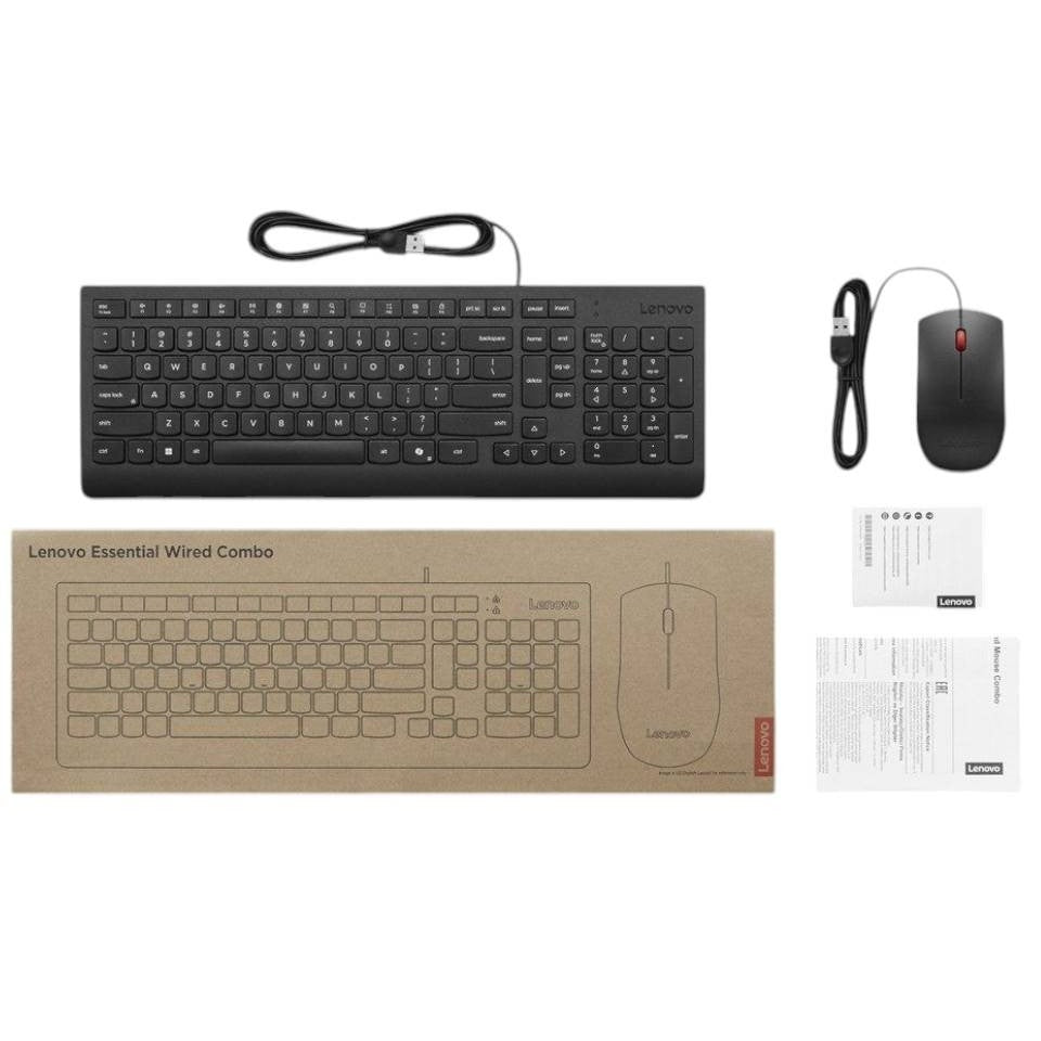 LENOVO KIT TECLADO + MOUSE ESSENTIAL ALAMBRICO 4X31R64424