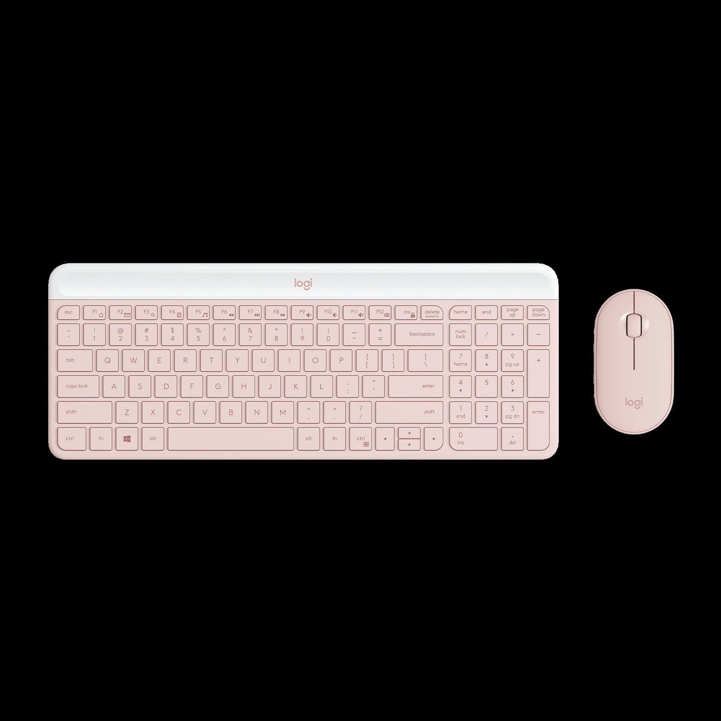 KIT TECLADO Y MOUSE LOGITECH , ROSA, 10 M