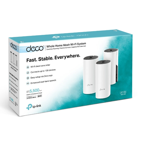 SISTEMA WIFI MESH AC1200 DECO M4(3-PACK) PARA CONEXIONES EN TODO EL HOGAR