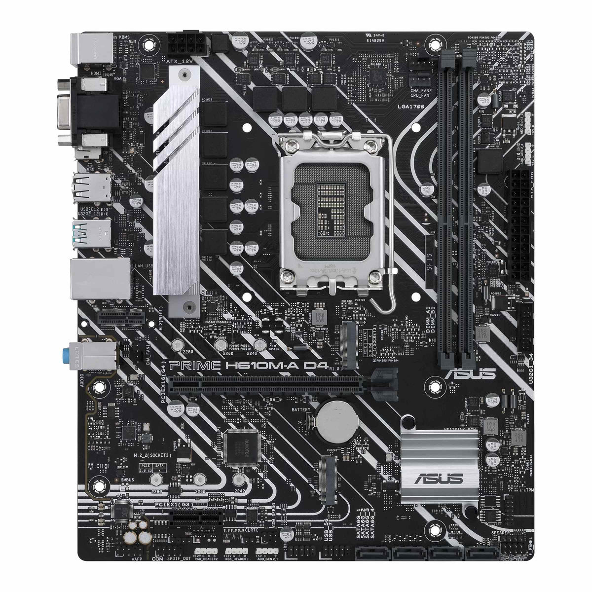 TARJETA MADRE ASUS PRIME H610M-A D4-CSM,MICROATX, SOCKET INTEL® LGA 1700,INTEL®14A, 13A Y 12A GEN, DDR4, PCIE 4.0, PUERTOS M.2 DUALES, DISPLAYPORT, HDMI®,
