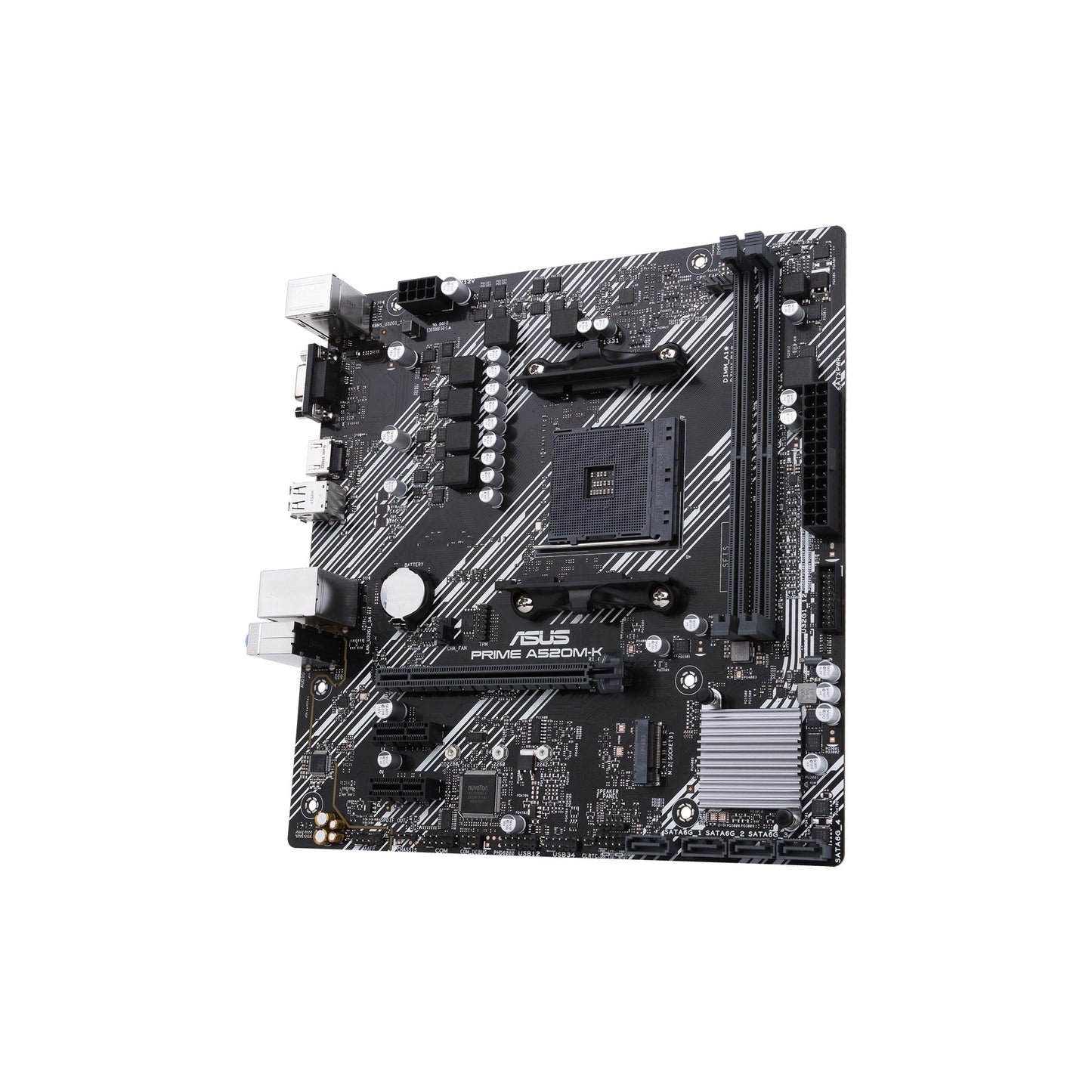 TARJETA MADRE ASUS PRIME A520M-K, MICRO ATX, AMD,RYZEN AM4, AMD RYZEN™ 5000, 4000 G-SERIES Y 3000 SERIES,M.2, ETHERNET DE 1 GB, HDMI / D-SUB, SATA 6 GBPS,