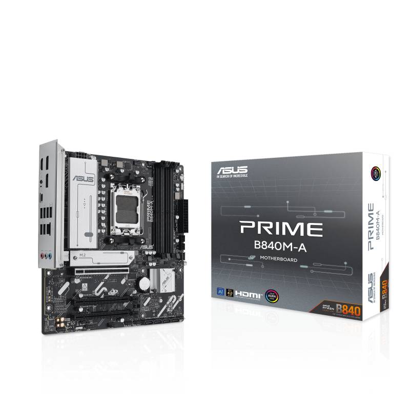 MB ASUS PRIME B840M-A AMD SOCKET AM5, RYZEN 9000 & 8000 & 7000 SERIES, ETHERNET ASUS LANGUARD , MICRO-ATX