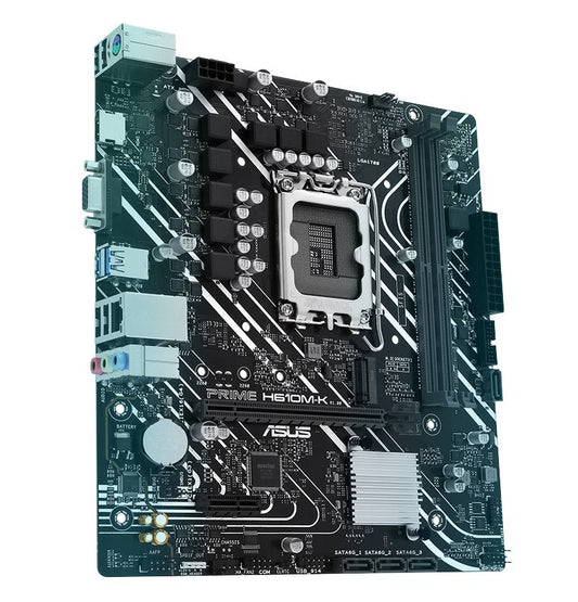 TARJETA MADRE ASUS PRIME H610M-K, DDR5, 96 GB, INTEL SOCKET LGA1700, MICRO-ATX, D-SUB Y HDMI