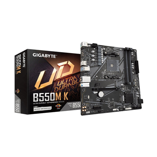 TARJETA MADRE GIGABYTE MICRO ATX B550M K, S-AM4, AMD B550, HDMI, 128GB DDR4 PARA AMD