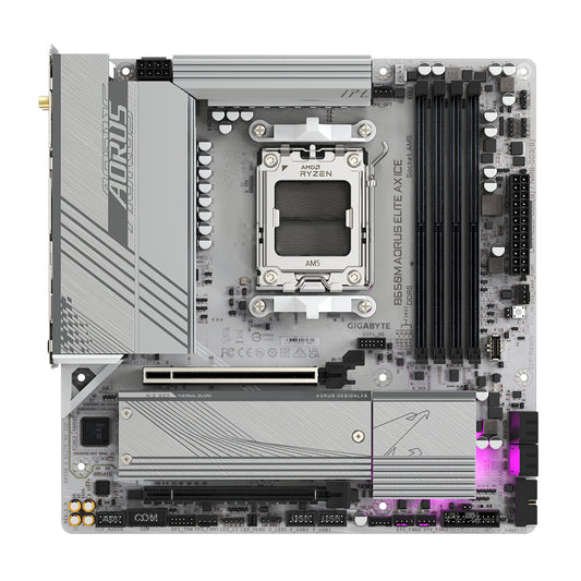 TARJETA MADRE GIGABYTE MICRO ATX B650M A ELITE AX ICE 64 GB DDR5 AM5 PARA AMD