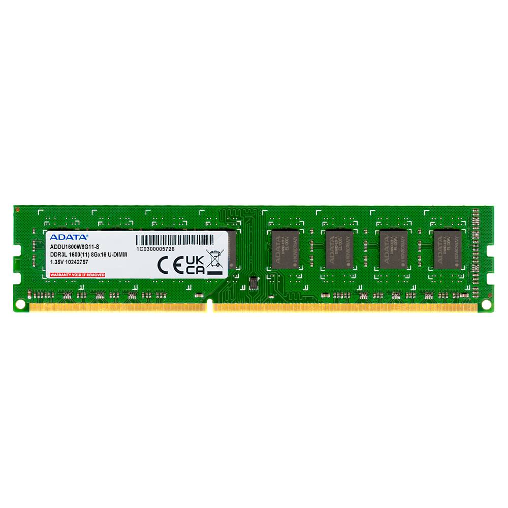 MEMORIA RAM ADATA PREMIER, 8 GB, DDR3L, 1600 MHZ, 240-PIN DIMM, PC DE ESCRITORIO