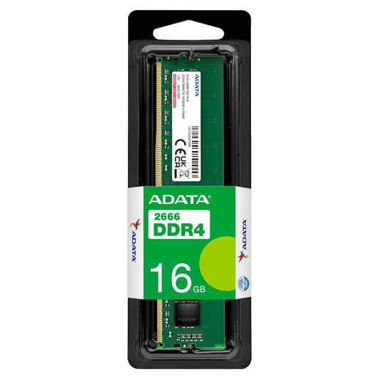 MEMORIA RAM ADATA AD4U266616G19-SGN, 16 GB, DDR4, 2666 MHZ, UDIMM