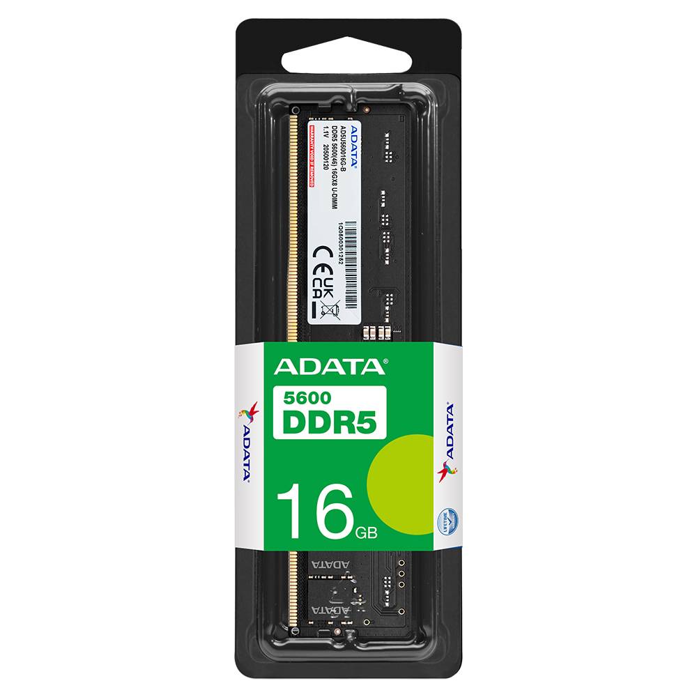 MEMORIA RAM ADATA, DDR5 16GB UDIMM 5600MHZ. NP. AD5U560016G-S