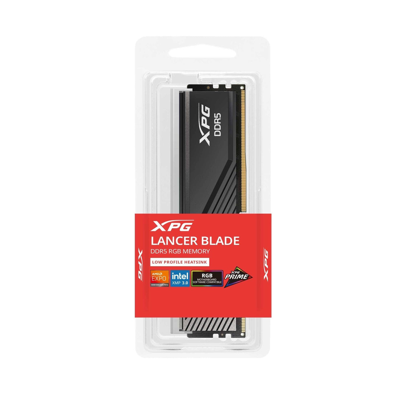 MEMORIA RAM ADATA XPG LANCER BLADE RGB, DDR5 16GB UDIMM 6000MHZ, CON ILUMINACIÓN RGB. DISIPADOR NEGRO. AX5U6000C4816G-SLABRBK