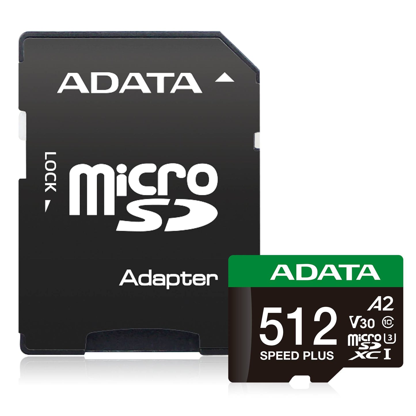MICRO SECURE DIGITAL ADATA SPEED PLUS MICROSDXC UHS-I U3 CLASE 10, SD 6.0, V30 512GB CLASE 10 (A2), VELOCIDAD DE LECTURA / ESCRITURA 180/160 MB/S UD512GUI3
