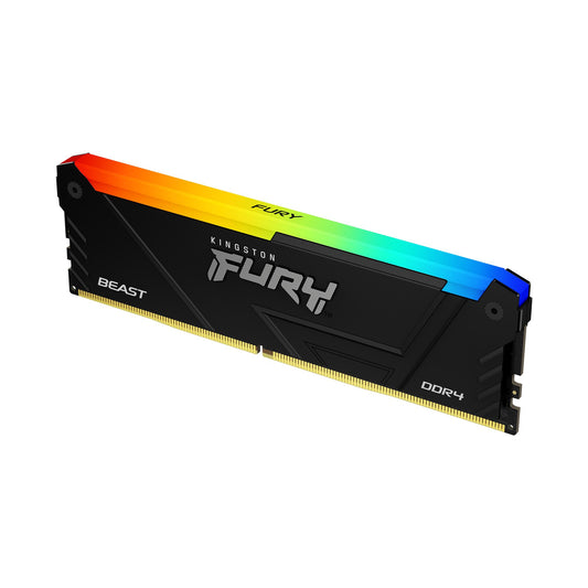 MEMORIA RAM KINGSTON FURY BEAST BLACK XMP RGB DIMM DDR4 8GB 3200MT/S CL16 1RX8 1.35V