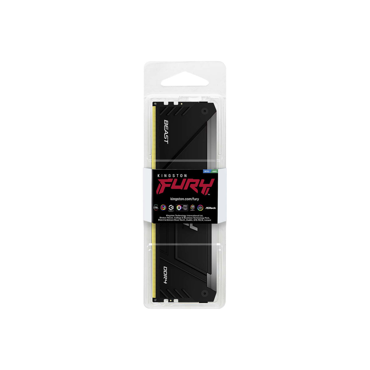 MEMORIA RAM KINGSTON FURY BEAST BLACK XMP RGB DIMM DDR4 8GB 3200MT/S CL16 1RX8 1.35V